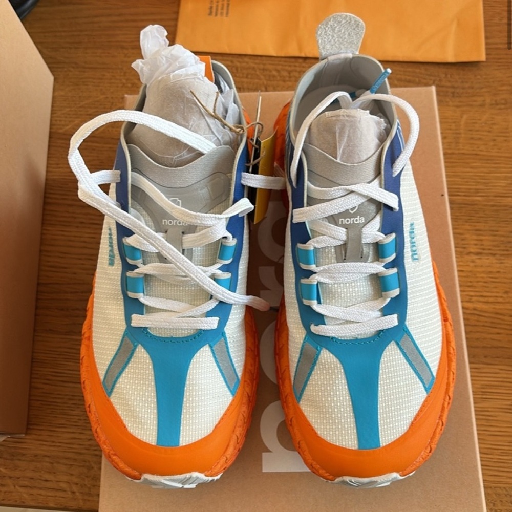 NORDA running Shoes - Blue and Orange- women